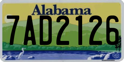 AL license plate 7AD2126