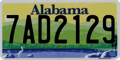 AL license plate 7AD2129