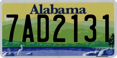 AL license plate 7AD2131