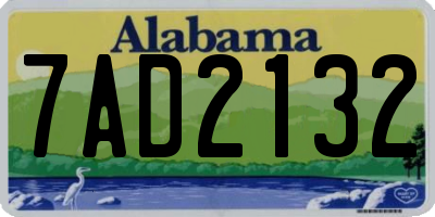 AL license plate 7AD2132