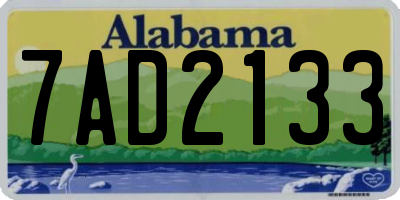 AL license plate 7AD2133