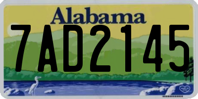 AL license plate 7AD2145