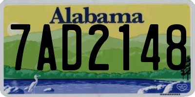 AL license plate 7AD2148