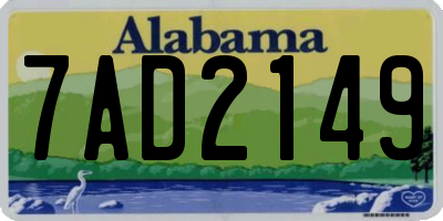 AL license plate 7AD2149