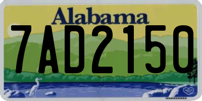 AL license plate 7AD2150