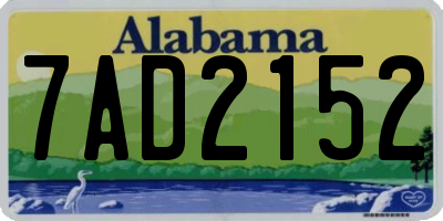AL license plate 7AD2152