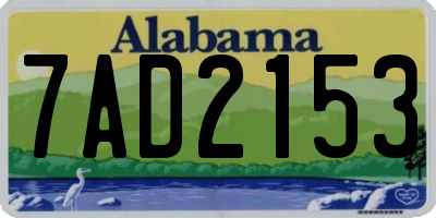 AL license plate 7AD2153