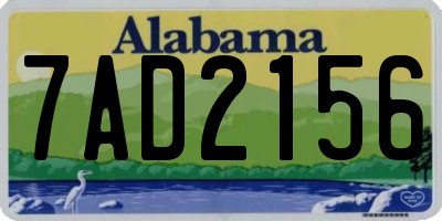 AL license plate 7AD2156