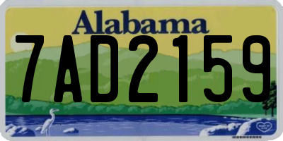 AL license plate 7AD2159