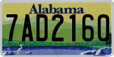AL license plate 7AD2160