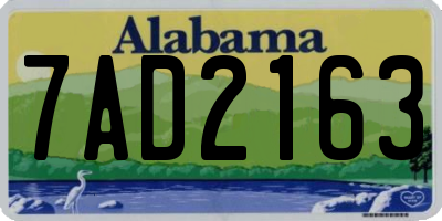 AL license plate 7AD2163