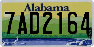 AL license plate 7AD2164
