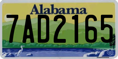 AL license plate 7AD2165