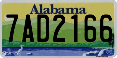 AL license plate 7AD2166