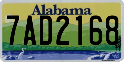 AL license plate 7AD2168