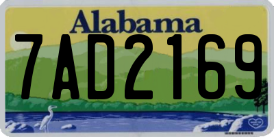 AL license plate 7AD2169