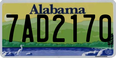AL license plate 7AD2170