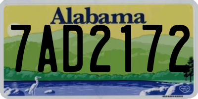 AL license plate 7AD2172