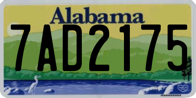 AL license plate 7AD2175