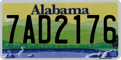AL license plate 7AD2176