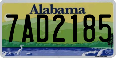 AL license plate 7AD2185