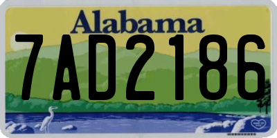 AL license plate 7AD2186