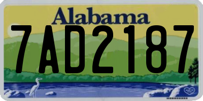 AL license plate 7AD2187