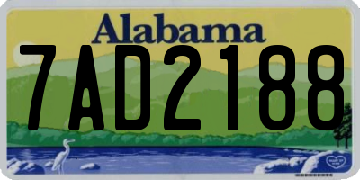 AL license plate 7AD2188