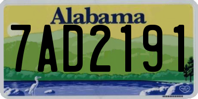 AL license plate 7AD2191