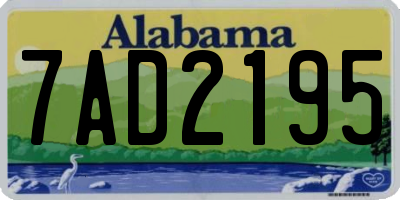 AL license plate 7AD2195