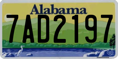 AL license plate 7AD2197