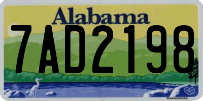 AL license plate 7AD2198