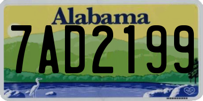 AL license plate 7AD2199