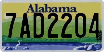 AL license plate 7AD2204