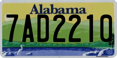AL license plate 7AD2210