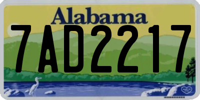 AL license plate 7AD2217