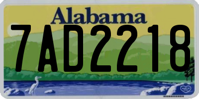 AL license plate 7AD2218