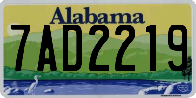 AL license plate 7AD2219