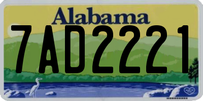 AL license plate 7AD2221