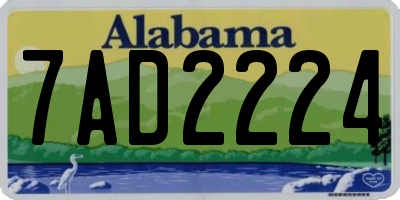 AL license plate 7AD2224