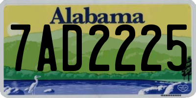 AL license plate 7AD2225