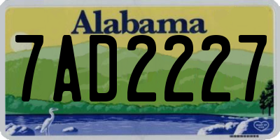 AL license plate 7AD2227