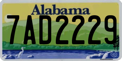 AL license plate 7AD2229