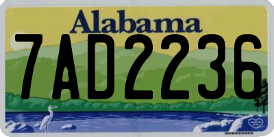 AL license plate 7AD2236