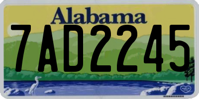 AL license plate 7AD2245