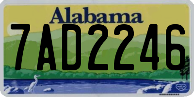 AL license plate 7AD2246