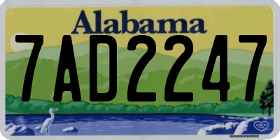 AL license plate 7AD2247