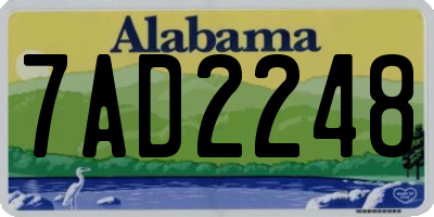 AL license plate 7AD2248
