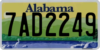 AL license plate 7AD2249