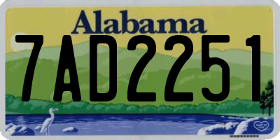 AL license plate 7AD2251